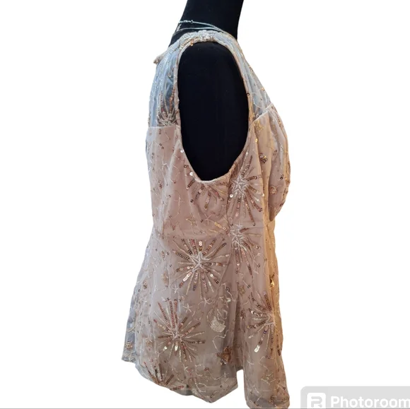 Torrid Tan Floral Embroidered Sleeveless Top - Picture 6 of 16